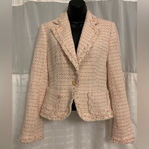SOLD - Zara tweed jacket pink small